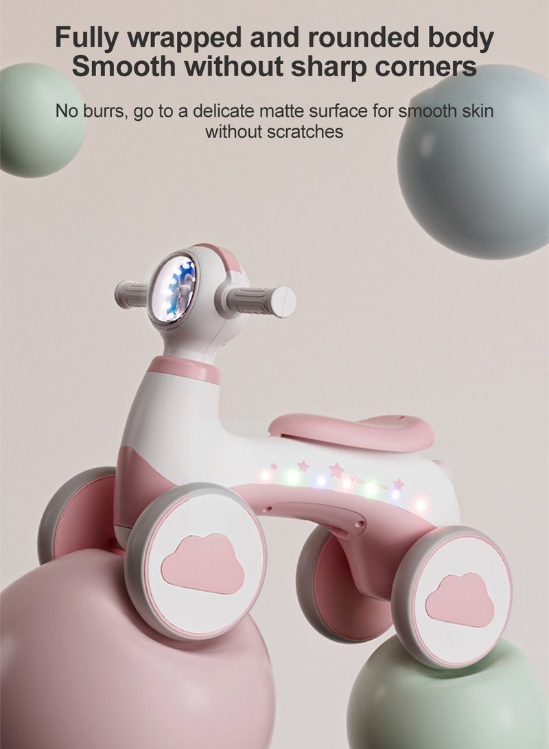 DURKU Children's Balance Bike, 4-Wheel Balance Bike for Boys and Girls Toddler and Baby, Ride on Toys with Light and Music Indoor Outdoor Fun - Image 3